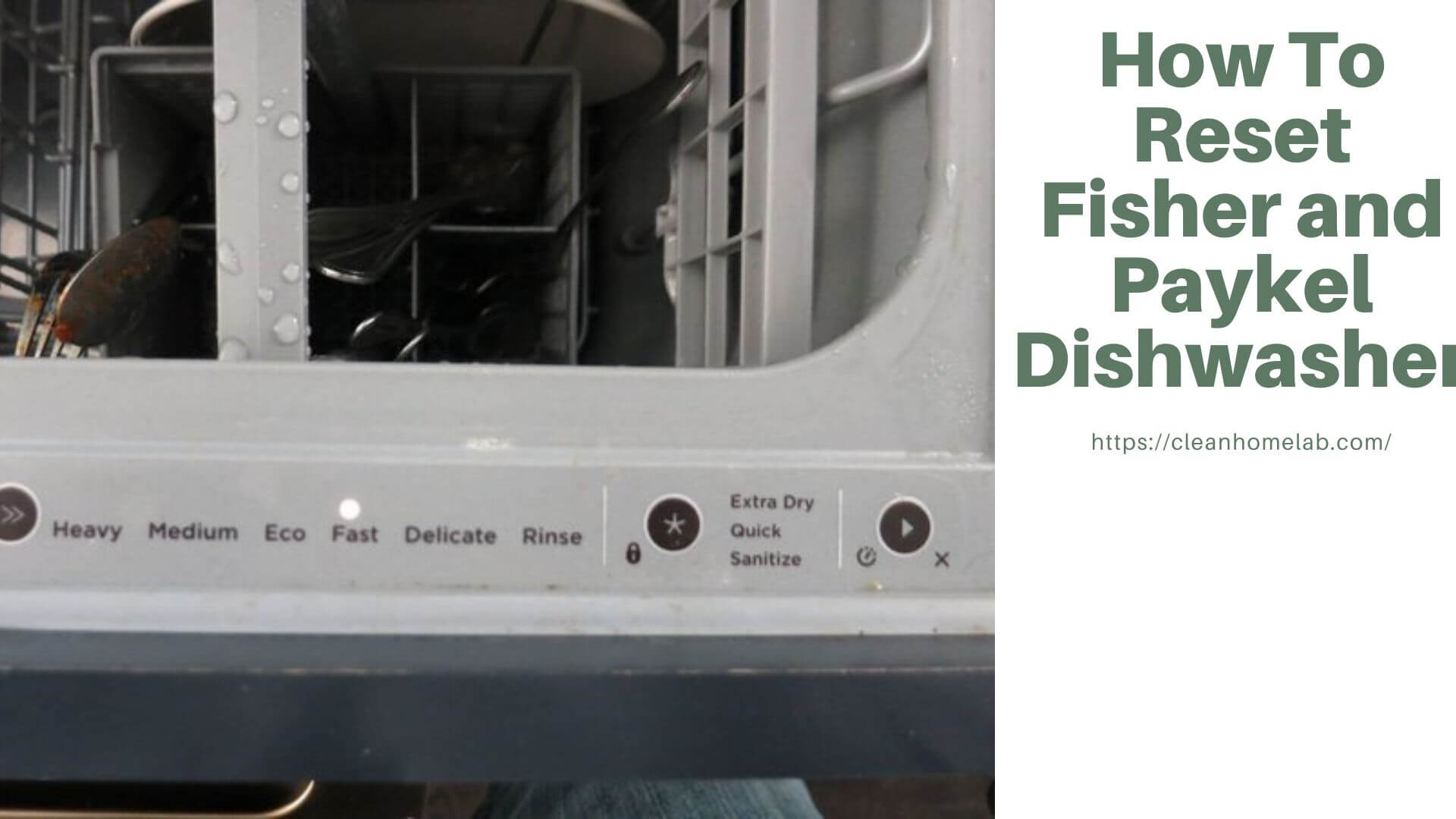 how to reset fisher and paykel dishwasher