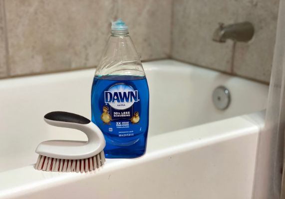 Clean a Bathtub Using Dishwashing Detergent